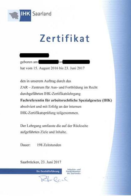 Zertifikat FARSG Seite 1